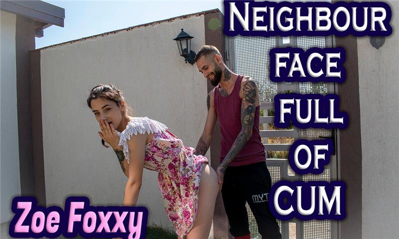 Helping My Neighbour With A Face Full Of Cum - Cute Babe Zoe Foxxy Outdoor 3D Porn