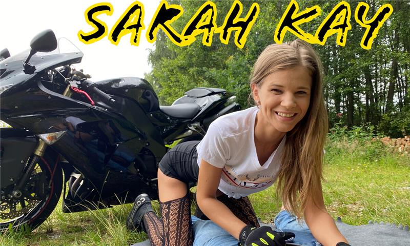 Sarah Kay Beautiful Motorcyclist - Pornstar Outdoor Sex