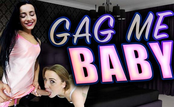 Gag Me Baby Alexis Crystal and Anna Rose - Lesbian Strapon Blowjob