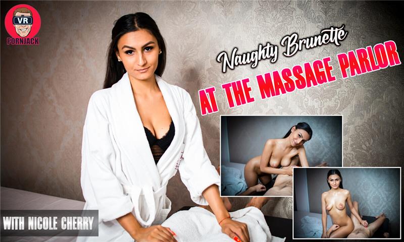 At The Massage Parlor - Naughty Brunette Busty Nicole Cherry POV